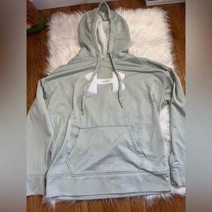 Under Armour Women’s Sage Green Crewneck Hoodie with White Logo